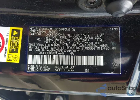 2013 Lexus Rx 350 from USA, damaged, VIN JTJBK1BA1D2456949